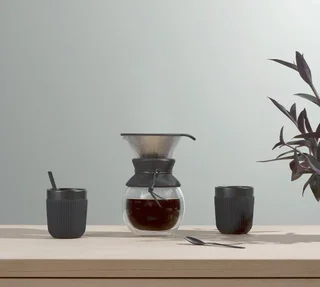 Bodum Pour Over Coffee Maker Black Contour 8 Cups / 1L - Manual