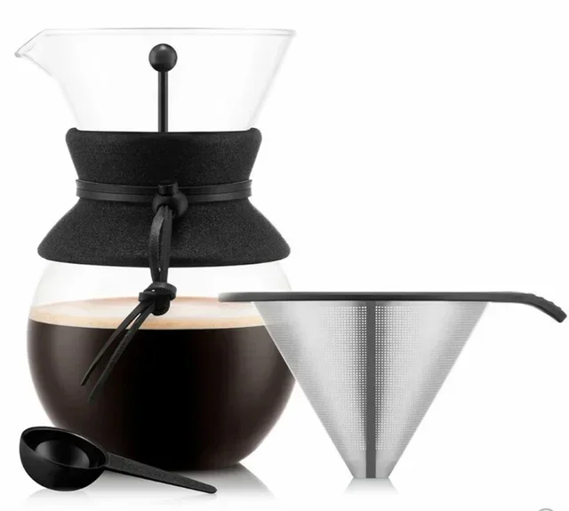Bodum Pour Over Coffee Maker Black Contour 8 Cups / 1L - Manual