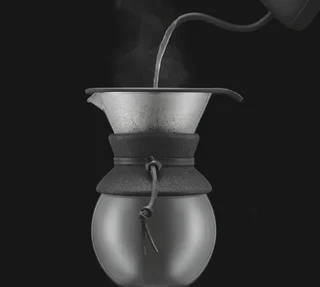 Bodum Pour Over Coffee Maker Black Contour 8 Cups / 1L - Manual