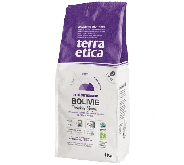1 kg - Caffè in grani - Bolivia Biologico - TERRA ETICA