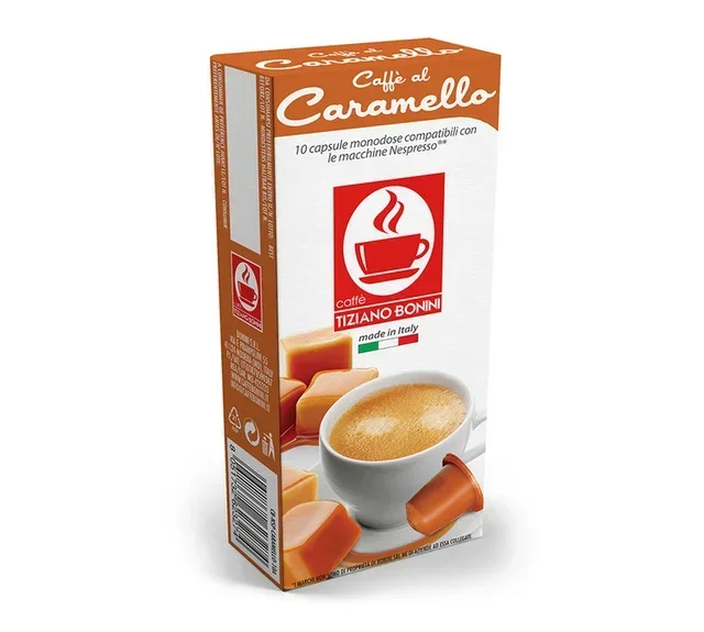 10 Caramello Kaffekapslar - Kompatibla med Nespresso* Original | BONINI
