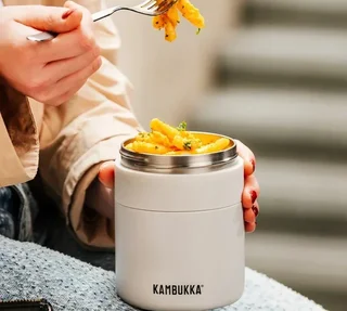 Bora Matt White Lunch Box 60cl - Kambukka