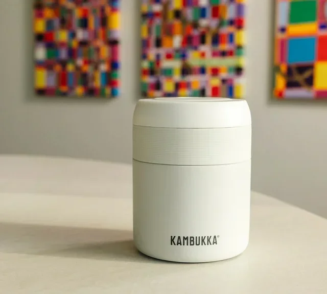 Bora Matt White Lunch Box 60cl - Kambukka