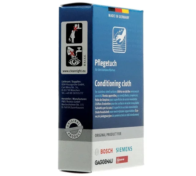 BOSCH 00312007 reinigingsdoekjes voor rvs oppervlakken x5