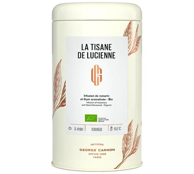 Scatola Tisana Bio di Lucienne - All'ingrosso 80 g - GEORGE CANNON