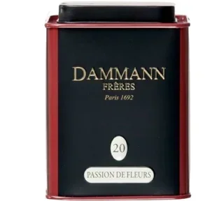 Scatola n. 20, tè bianco «Passion de Fleurs» – confezione da 60 g – DAMMANN FRÈRES.