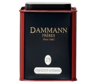 Scatola n. 275, tè nero al papavero, gusto gourmet – confezione da 80 g – DAMMANN FRÈRES