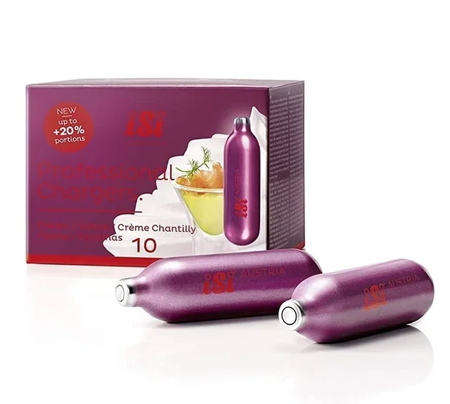 Box of 10 N20 chargers - 8.4g - iSi