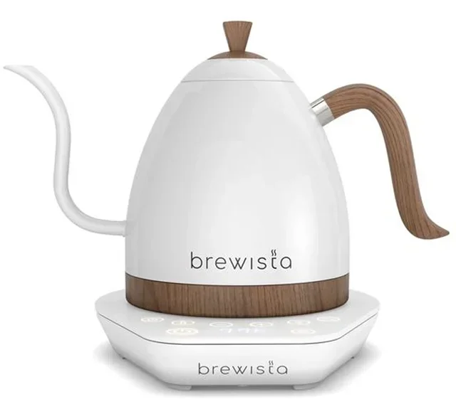 Bouilloire électrique Artisan Gooseneck Blanc Mat 1L - Brewista