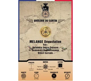 BRÛLERIE DU CANTIN 250g Whole Bean Coffee - 100% Arabica Tasting Blend