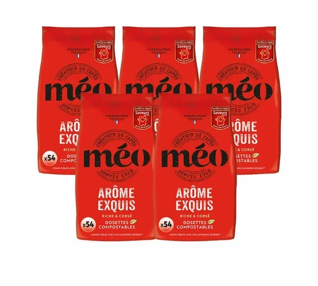Pack 270 dosettes souples Exquis - CAFES MEO