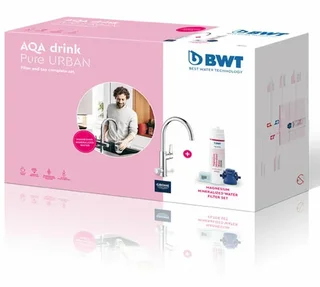 BWT WATER+MORE Tap &amp; Filter Cartridge Kit — Magnesium AQA Drink Pure Set URBAN