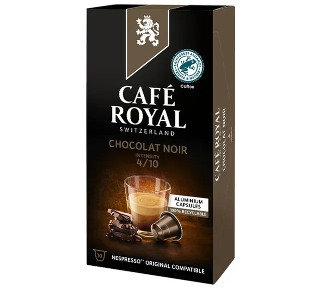 CAFÉ ROYAL Dark Chocolate – 10 Compatible Capsules for Nespresso* Original