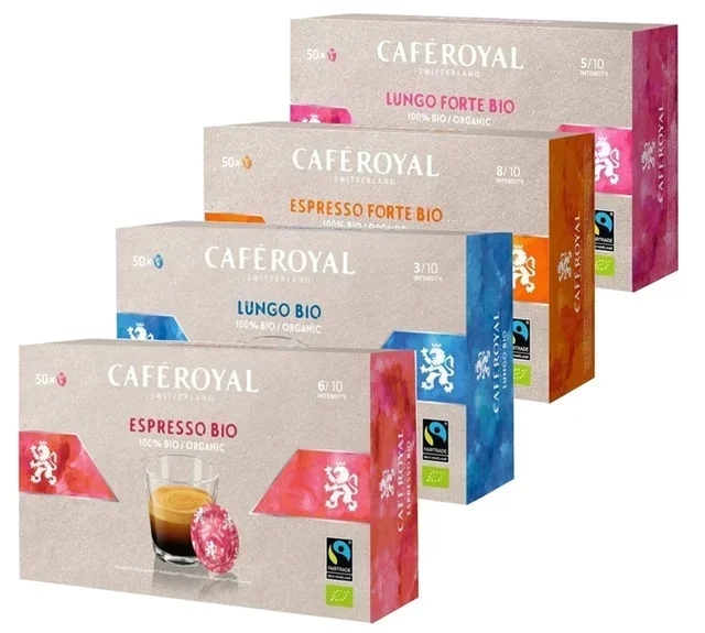 CAFE ROYAL Discovery Pack 200 Nespresso* Pro BIO Capsules - Organic Fairtrade