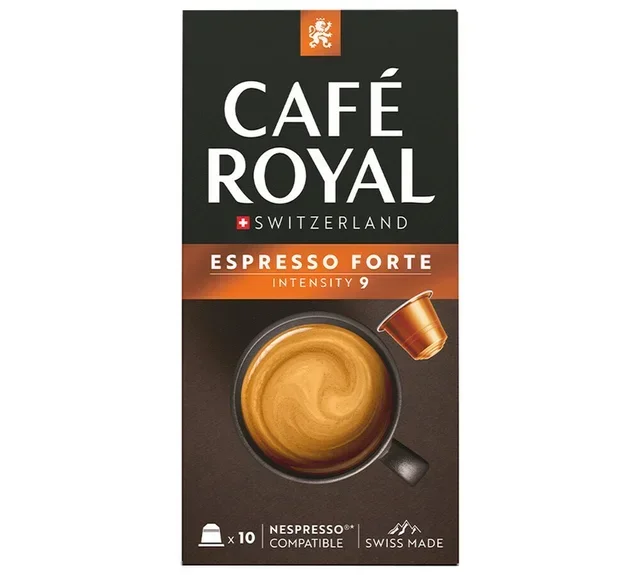 CAFÉ ROYAL Espresso Forte – 10 kapselia Nespresso* Original -laitteisiin