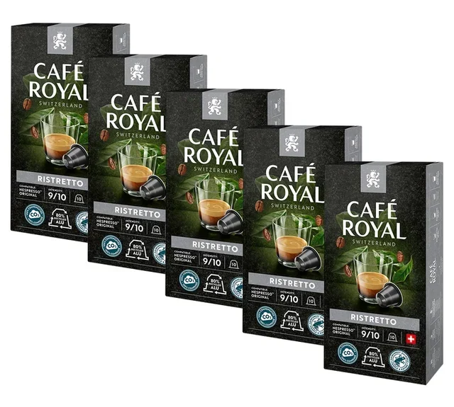50 капсула CAFÉ ROYAL Ristretto – Компатибилно са Nespresso* Original