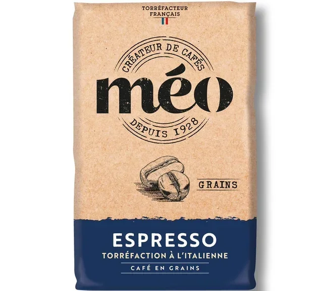 CAFÉS MÉO Italian Espresso - 1kg Whole Bean Coffee