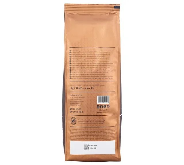 1 kg - Κόκκοι Καφέ - Gourmet Υπεύθυνος Arabica/Robusta - CAFÉS NOVELL