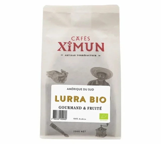 250 g - Caffè in grani Lurra Bio Puro Arabica - CAFÉS XIMUN