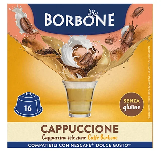 CAFFE BORBONE 16 Capsules for Nescafé* Dolce Gusto* Cappuccino