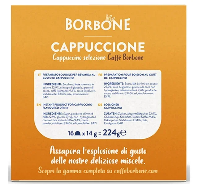 CAFFE BORBONE 16 Capsules for Nescafé* Dolce Gusto* Cappuccino