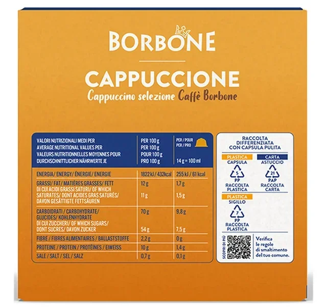 CAFFE BORBONE 16 Capsules for Nescafé* Dolce Gusto* Cappuccino