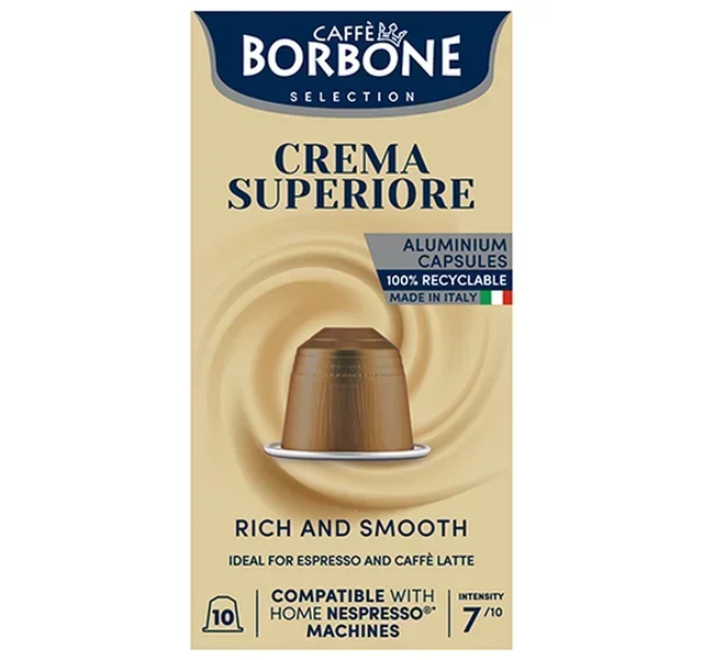 CAFFE BORBONE Superior Crema - 10 Capsules for Nespresso* Original
