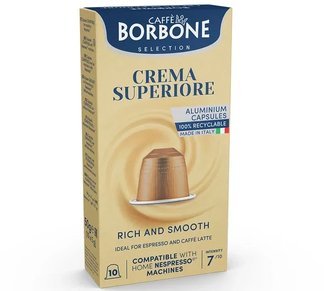 CAFFE BORBONE Superior Crema - 10 Capsules for Nespresso* Original