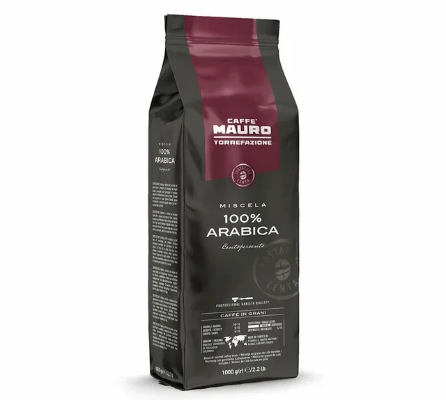 Caffe Mauro Centopercento - 1 kg zrnata kava 100% Arabica