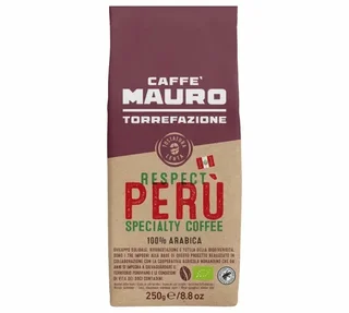 CAFFÈ MAURO Respect Perù Bio - 250g Whole Bean Organic Coffee