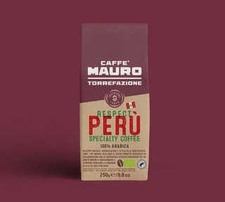 CAFFÈ MAURO Respect Perù Bio - 250g Whole Bean Organic Coffee