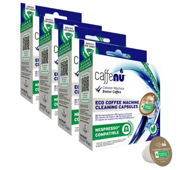 Capsule detergenti CAFFENU 4x5 - per macchina caffè pro compatibile Nespresso®