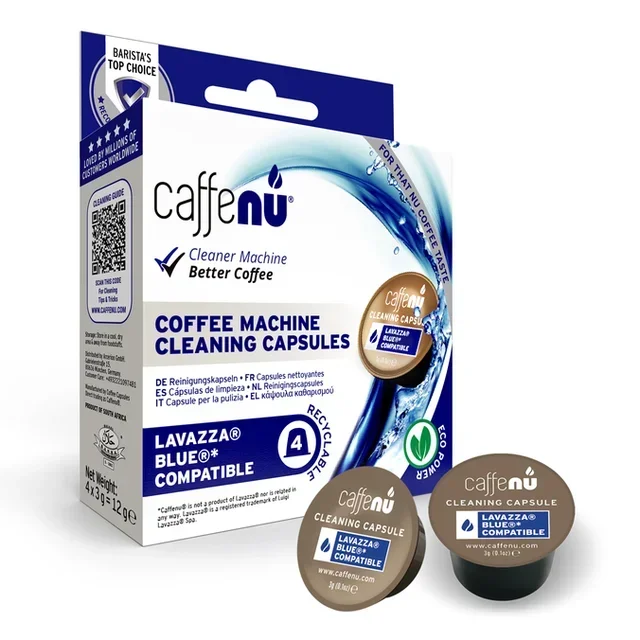 Capsule detergenti CAFFENU per macchine Lavazza Blue, confezione 4 pezzi