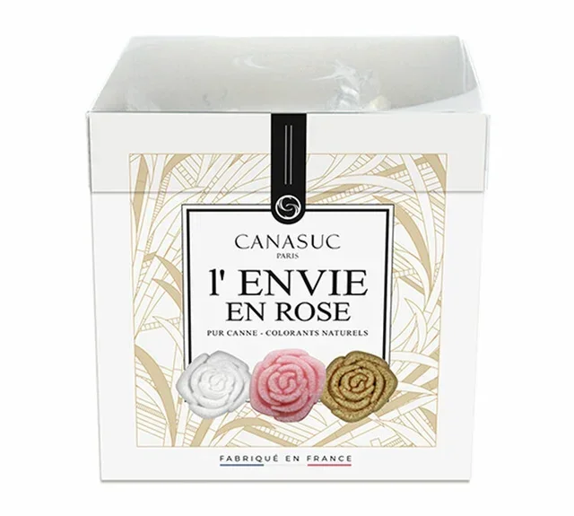Canasuc Amber Rose Pink Style White Cane Sugar Box — 48 Sachets
