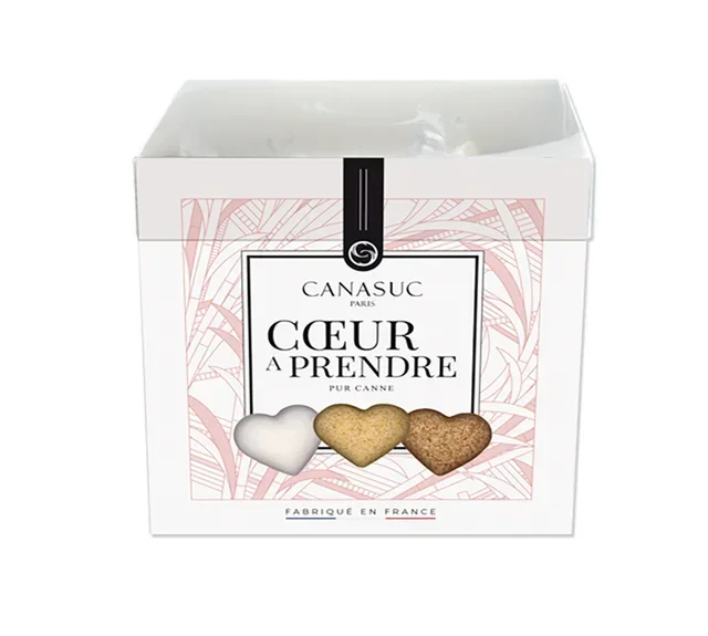 Canasuc Heart-Shaped Sugar Cubes — 45 Individually Wrapped Sachets