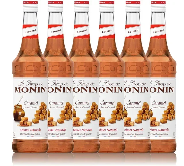 Caramel syrup + professional dosing pump 6 x 70cl - MONIN