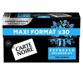 CARTE NOIRE Koffeinfri Espresso - 30 Kapsler for Nespresso* Original
