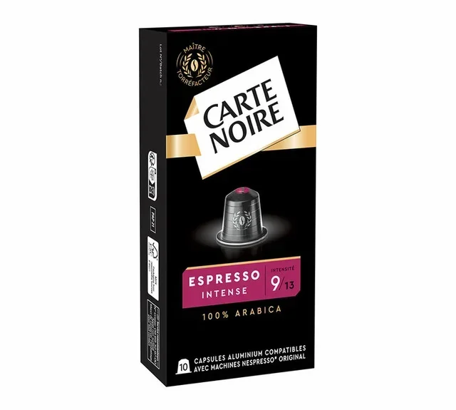 10 kapselia CARTE NOIRE Espresso Intense nro 9 - yhteensopiva Nespresso* Original