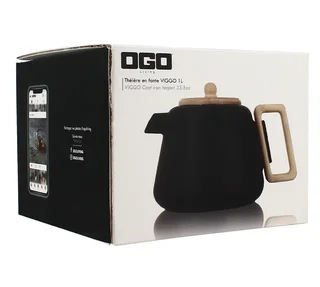 Cast iron teapot 1 L OGO LIVING Viggo black