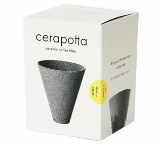 CERAPOTTA Ceramic Coffee Dripper with Cleaning Brush