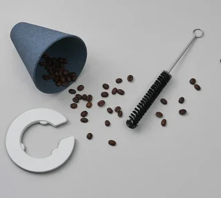 CERAPOTTA Ceramic Coffee Dripper with Cleaning Brush