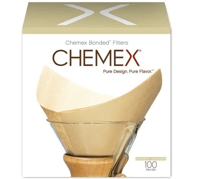 CHEMEX Coffee Filters - 100-Pack for 6-10 Cup Brewers