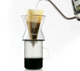CHEMEX Funnex Dripper 1-3 Cups, Double-Walled Borosilicate Glass