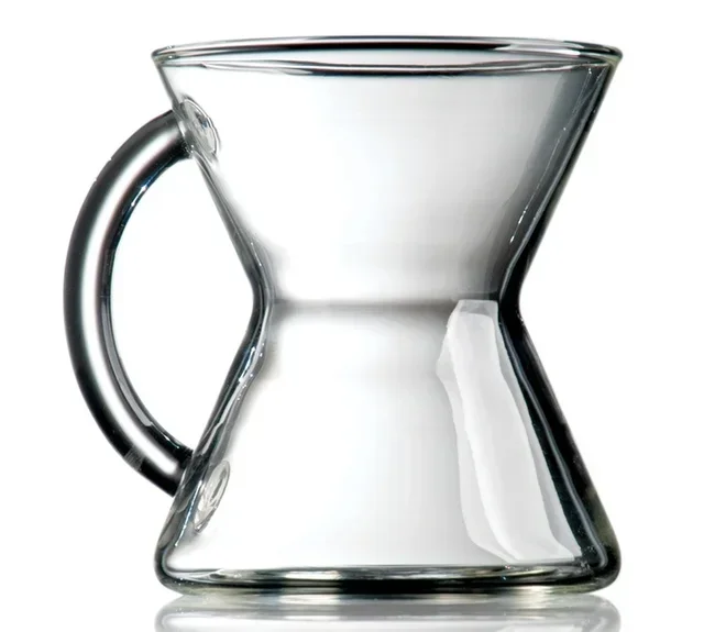 Caneca de vidro forma Chemex 30 cl