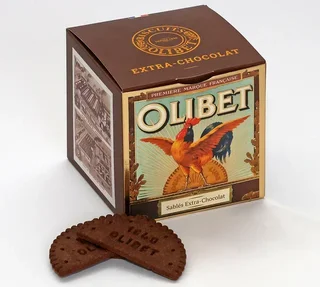 Čokoladni maslani keks - Kutija sa 24 polumeseca (140 g) - OLIBET