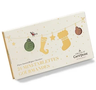 Χριστουγεννιάτικη κασετίνα σοκολάτας - 24 μίνι πλάκες - CAFÉ TASSE