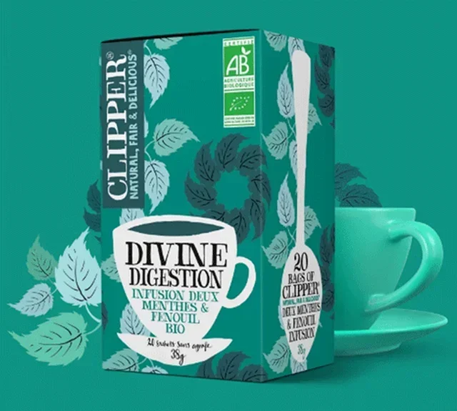 CLIPPER Jumalallinen Ruoansulatus Luomutee - 20 pussia