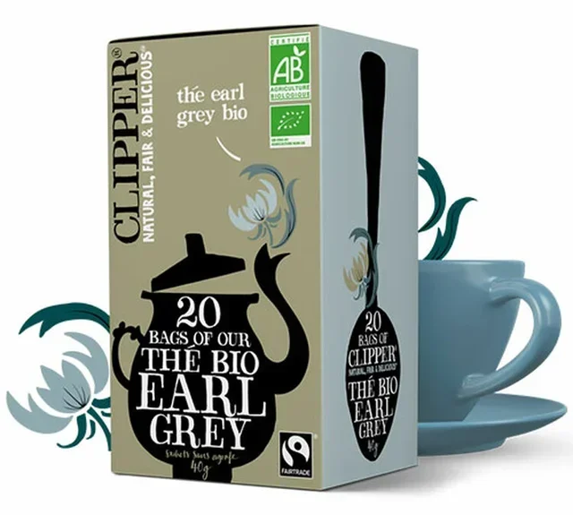 CLIPPER Organic &amp; Fair Trade Earl Grey Black Tea - 20 Tea Bags