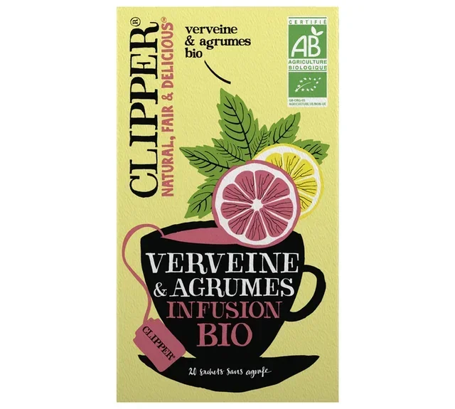 CLIPPER Luomu Verveni-Sitrus Infuusio - 20 teepussia