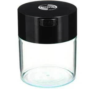 Coffeevac säilytysastia, 250g/0,8L, ilmatiivis, musta/läpinäkyvä